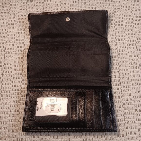 Wilsons Leather Pelle Studio black leather tri-fold wallet - Picture 3 of 11